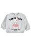 Bunny Club Rabbit Printed Sweatshirt for 6-18 Months - Gray