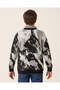 Senior Boys Black Graphic Mock Collar Pullover - 4