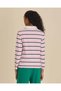 Senior Girls Pink Striped Polo Shirt - 3