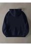 Men's Text Themed Printed Trendy Oversize Hooded Sweatshirt Relaxed Fit Casual Sports - 2