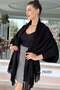 Tasseled Knitwear Poncho 7K055 - 5