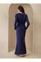 Rochie maxi, albastră - XL - 2