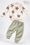 Baby Set Turtle Patterned 2-Piece Set Top and Bottom Set Seasonal Unisex Baby Boy Girl 3 6 9 12 Months - 3
