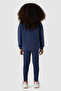 Girl Navy Blue Tights Suit - 5