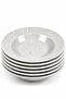 6 Pieces Granite Patterned Melamine Deep Plate 21cm Home Restaurant Type Plate Ra681 - 4