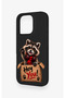 Cute Raccoon Pattern Silicone Case Compatible with iPhone 16 Pro - 4