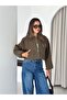 Women's Oversize Bomber Zipper Pocket Short Seasonal Casual Jacket - 4