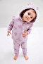 Two-Strap Hooded Cardigan 3-Piece Set (Candy Bear) Lila - 4