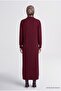 Regular Fit Knitwear Dress Burgundy - 4