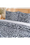 Roar King Size 100% Cotton Ranforce Duvet Cover Set Black 57 Thread (3 Pieces) 220X240/50X70 Black - 2