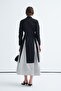 Women's Contrast Shirt Dress Black - 3