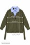 Striped Garnished Khaki Lined Trench Coat - 4