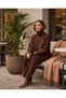 Finger Hole Balloon Sleeve Knitwear Double Set - 2