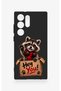 Samsung S23 Ultra Compatible Cute Raccoon Patterned Silicone Case - 2