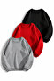 3-Pack Two Threaded Cowl Neck Oversize Unisex Sweatshirt