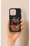 Cute Raccoon Pattern Silicone Case Compatible with iPhone 13 Pro