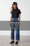 Women's Black High Neck Half Sleeve Knitwear Blouse Alc-X14628 - 2