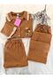 3-Piece Coffee Ultra Luxury Long Sleeve Wrap