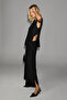 Voile Women's Flowy Blouse and Wide-Leg Pants Black Top and Bottom Set - 5