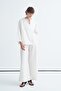 Women's Organic Cotton Loose-Fit Trousers Set Ecru - 2