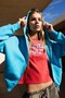 Süet kapüşonlu fermuarlı sweatshirt - 5