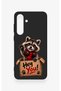 Samsung S25Fe Compatible Cute Raccoon Patterned Silicone Case - 2