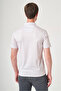 Beige-Brown Polo Collar Short Sleeve Pocketless Slim Fit Cotton T-Shirt 1011260159 - 5
