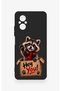 Realme 12 Lite Compatible Cute Raccoon Patterned Silicone Case - 2