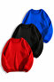 3-Pack Two Threaded Cowl Neck Oversize Unisex Sweatshirt