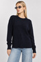 Wool Blend Oversize Knitwear Sweater Lki̇0062 Dark Blue - 3
