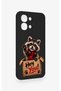 Oppo A6 Pro Compatible Cute Raccoon Pattern Silicone Case - 3
