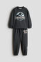 2 Parçalı Baskılı Sweatshirt Set