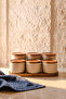 Esmer 6-Piece Porcelain Spice Jar Set with Wooden Stand - 3