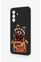 Samsung A17 Compatible Cute Raccoon Patterned Silicone Case - 3