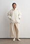 Wide Collar Bomber Jacket Ecru - 2