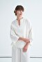Women's Organic Cotton Loose-Fit Trousers Set Ecru - 4