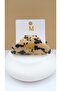 Leopard Pattern Lettered Acrylic Latch Buckle