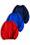 3-Pack Two Threaded Cowl Neck Oversize Unisex Sweatshirt