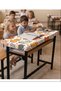Cute 11Pcs Elastic Row Cover 40*120 cm 1Pc Teacher Table Cover - 2