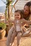 Velvet Cardigan 3-Piece Set (Shining Girl) Beige - 4