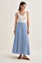 Women's Organic Cotton Flared Skirt Blue