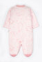 Interlock Jumpsuit with Socks (Rabbit and Carrots) Pink - 2