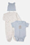Interlock Bootie Jumpsuit Set 3-Piece (My First Playmate) Blue
