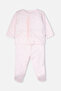 Interlock Pajama Set with Booties 2-Piece (Cute Girl) Pink