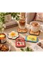 Retro Breakfast 6-Piece Coaster Set – Breakfast Themed Uv Printed 3 mm Mdf Decorative Coasters - 2