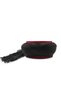 Mesh Sarık - Black Fabric - Burgundy Skullcap - Crossed Wrap - Mesh - 7 Meters (Züabeli) - 2