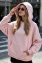 Women's Oversize Hoodie Chmp Studios V2 Embroidered Pink - Hooded, Pocket, 3 Thread Fleece - 6