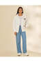 Women Blue Wide Leg Pull On Trousers - 5