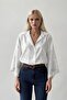 Patterned Oversize Shirt Natural