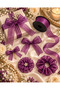 Plum Striped Chiffon Ribbon 2.5 cm – 1 Roll 20 Meters Gift Wrapping, Flower Bouquet, Engagement Wedding and Decoration Ribbon - 4